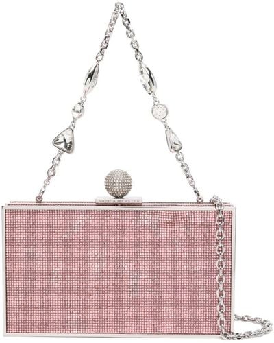 Sophia Webster Clara Crystal-embellished Clutch Bag - Pink