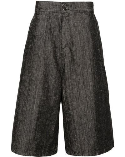 Etro Drop-crotch denim shorts - Grau
