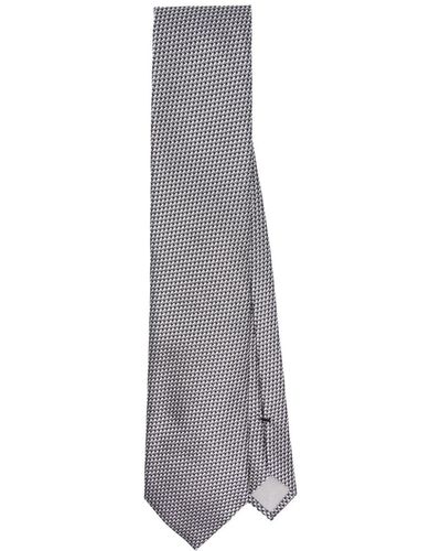 Tom Ford Patterned-jacquard Silk Tie - Grey