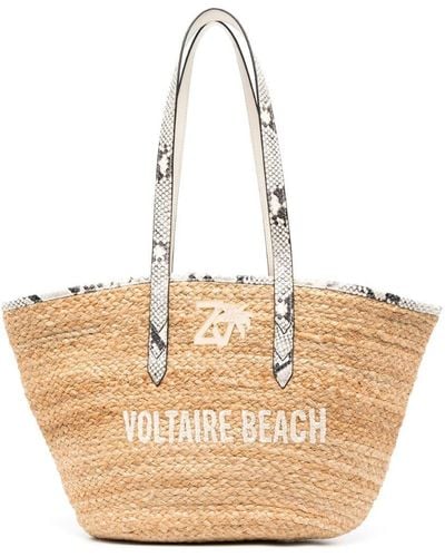 Zadig & Voltaire Le Beach Voltaire ビーチバッグ - ナチュラル
