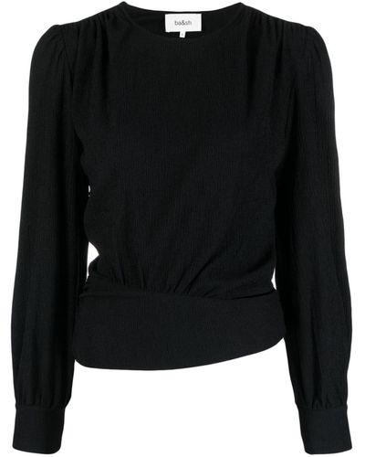 Ba&sh Asymmetrische Blouse - Zwart