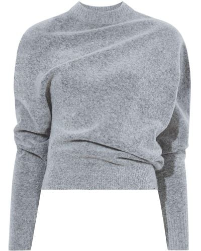 Proenza Schouler Brushed Mélange-knit Sweater - Gray