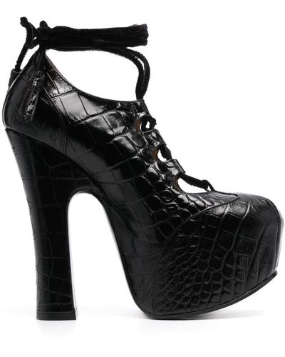 Vivienne Westwood Elevated Ghillie 145mm Platform Court Shoes - Black