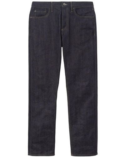 Burberry Straight-leg Cotton Denim Pants - Blue