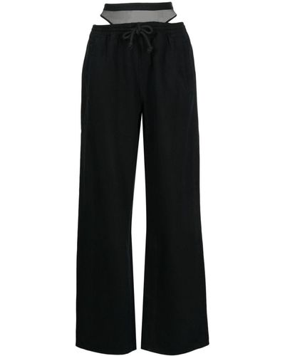 Alexander Wang Layered Denim Track Pants - Black