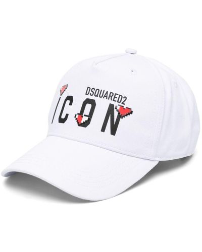 DSquared² Icon Heart Pixel キャップ - ホワイト