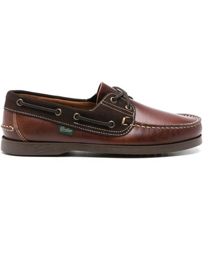 Paraboot Barth Leather Boat Shoes - Brown