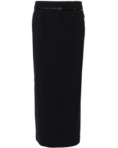 16Arlington Delta Belted Maxi Skirt - Black