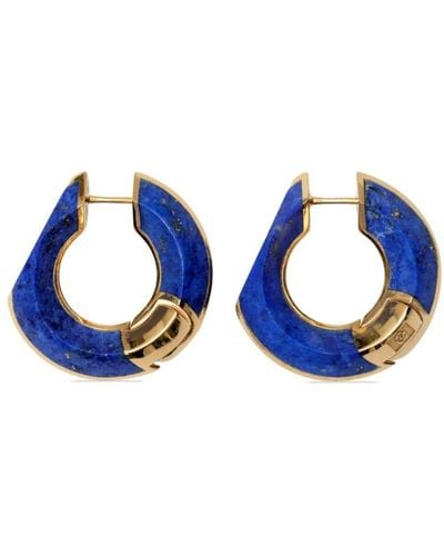 Burberry Lapis Lazuli Hoop Earrings - Blue
