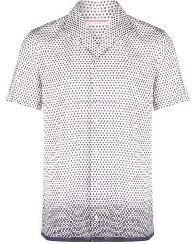 Orlebar Brown Camisa con estampado floral - Blanco