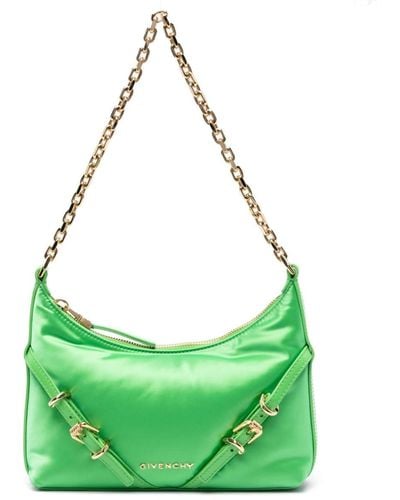 Givenchy Logo-lettering Zipped Shoulder Bag - Green