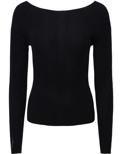 Altuzarra Lee Logo-embroidered Cashmere Sweater - Black