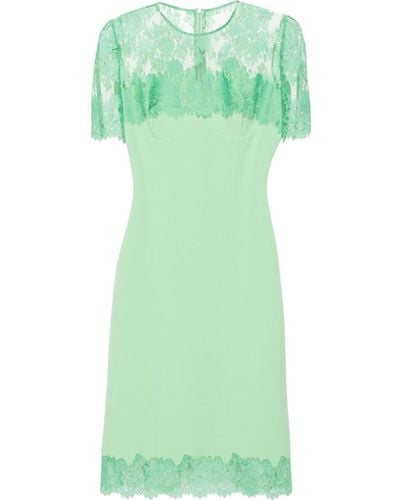 Ermanno Scervino Floral-lace Cady Dress - Green