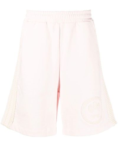 Barrow Logo-patch Cotton Track Shorts - Pink