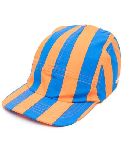 Sunnei Striped Cotton Baseball Cap - Blue