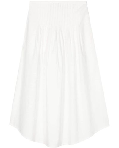 A.P.C. Falda midi con pinzas - Blanco