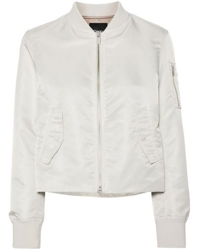 Theory Bomber crop - Bianco