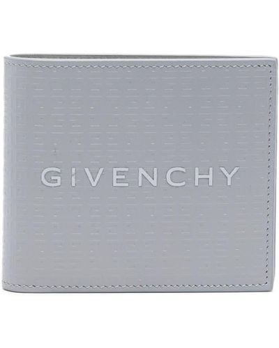 Givenchy Portafoglio bi-fold goffrato 4G - Grigio