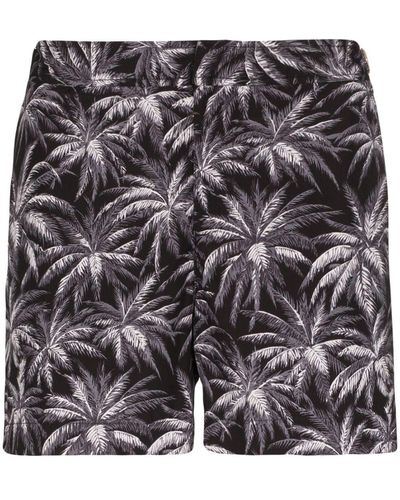 Orlebar Brown X Setter Palm-print Swim Shorts - Black