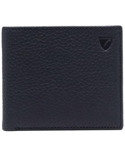 Aspinal of London Bi-fold Leather Wallet - Blue