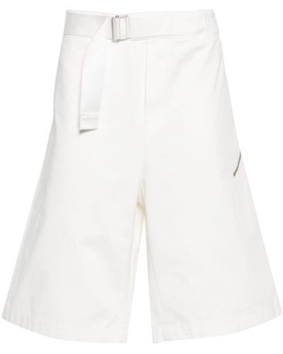 OAMC Decorative-belt Cotton Shorts - White