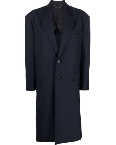 Ambush Single-breasted Midi Coat - Blue