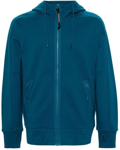 C.P. Company Goggles-detail Cotton Hoodie - Blue