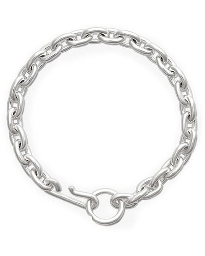 All_blues Silver Chain-link Necklace - Metallic