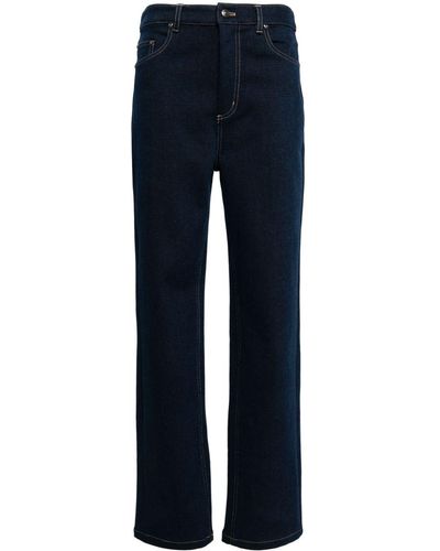ROTATE BIRGER CHRISTENSEN Straight-leg cotton-blend jeans - Blu