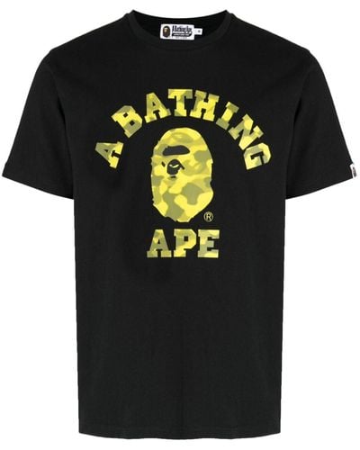 A Bathing Ape Radiation College カモフラージュ Tシャツ - ブラック