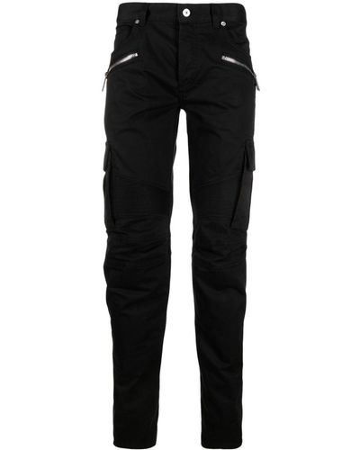 Balmain Pantalones cargo ajustados - Negro