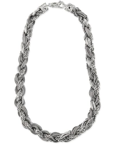 Emanuele Bicocchi Rope-chain Sterling-silver Necklace - White