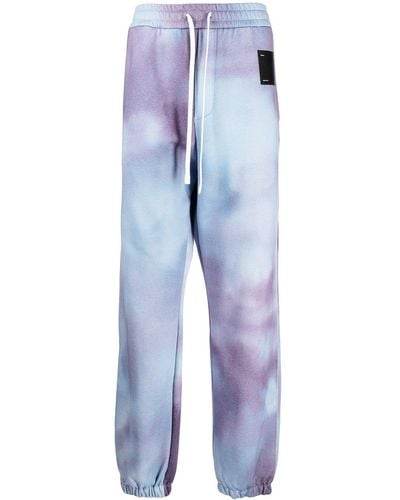 OAMC Pantaloni sportivi con fantasia tie-dye - Blu