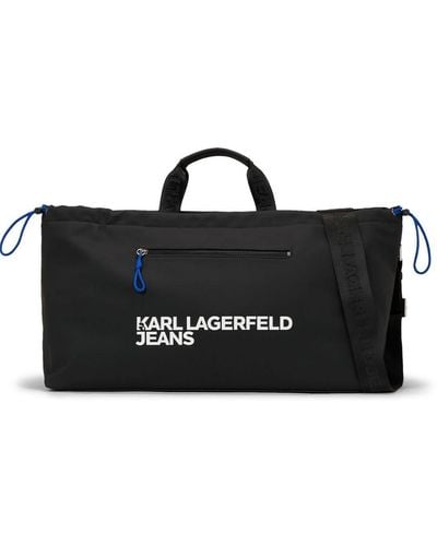 Karl Lagerfeld Utility Coated Travel Bag - Black