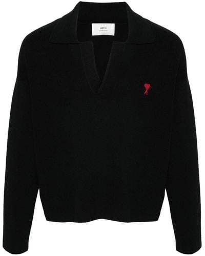 Ami Paris Ami-de-coeur-motif Sweater - Black