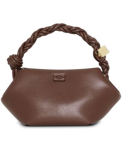 Ganni Bou Leather Mini Bag - Brown