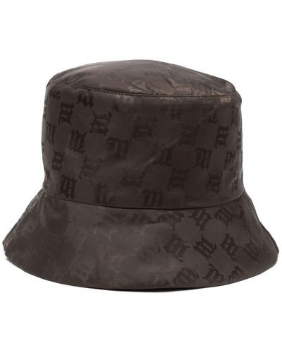 MISBHV All-over Monogram-pattern Bucket Hat - Black