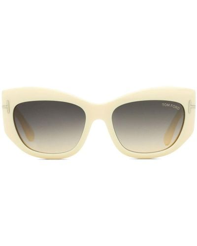 Tom Ford Brianna Sonnenbrille mit Cat-Eye-Gestell - Natur