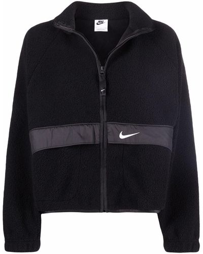 Nike フリース ジップアップ ジャケット - ブラック