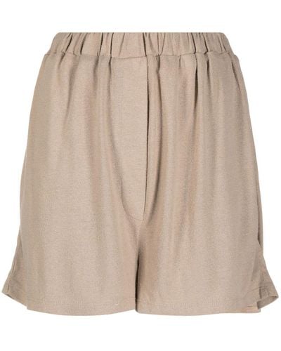 Baserange Domond Silk Shorts - Natural