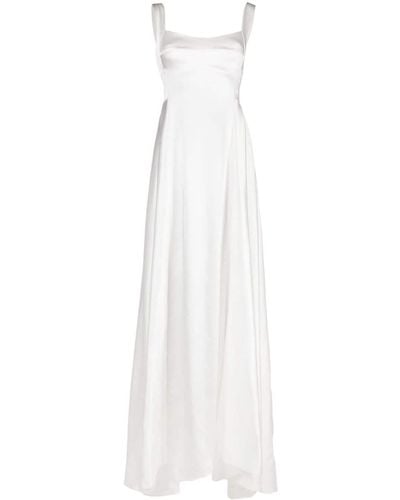 Atu Body Couture Sleeveless Satin-finish Gown - White