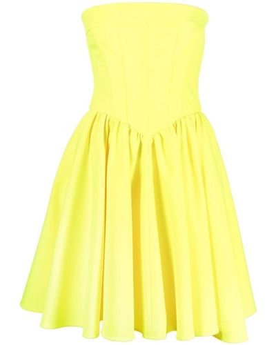 Philosophy Di Lorenzo Serafini Strapless Flared-skirt Dress - Yellow