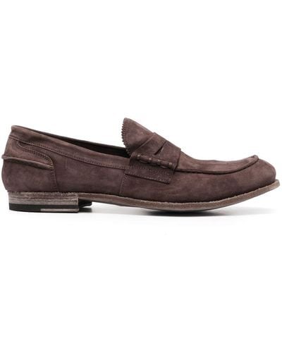 Officine Creative Flat Suede Loafers - Brown