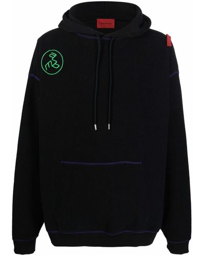 A BETTER MISTAKE Reversed Embroidered-logo Hoodie - Black