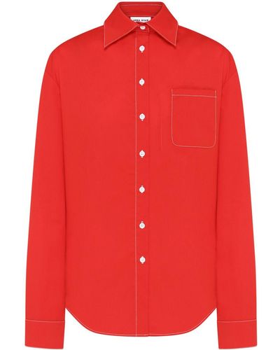 Anna Quan Getailleerde Blouse - Rood