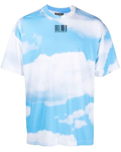 VTMNTS T-Shirt mit grafischem Print - Blau