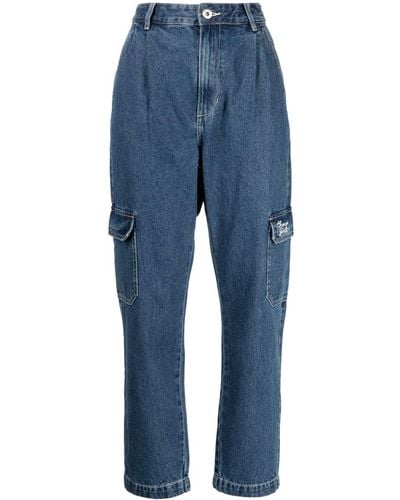 Chocoolate High-rise Tapered-leg Jeans - Blue