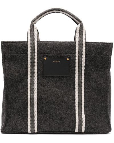 Isabel Marant Bolso shopper de fieltro - Negro