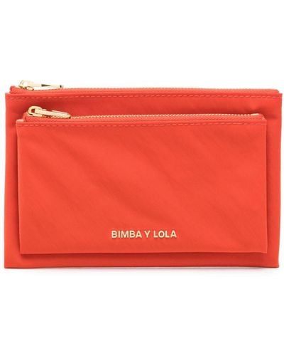 Bimba Y Lola Logo-lettering Double Wallet - Red