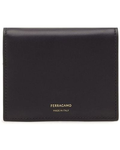 Ferragamo Logo-stamp Leather Wallet - Black